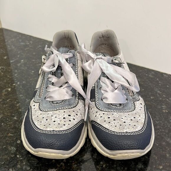Rieker Women's L3235-16 Derbys. Size 37./ US 6. Blue/Grey/White - Picture 3 of 8